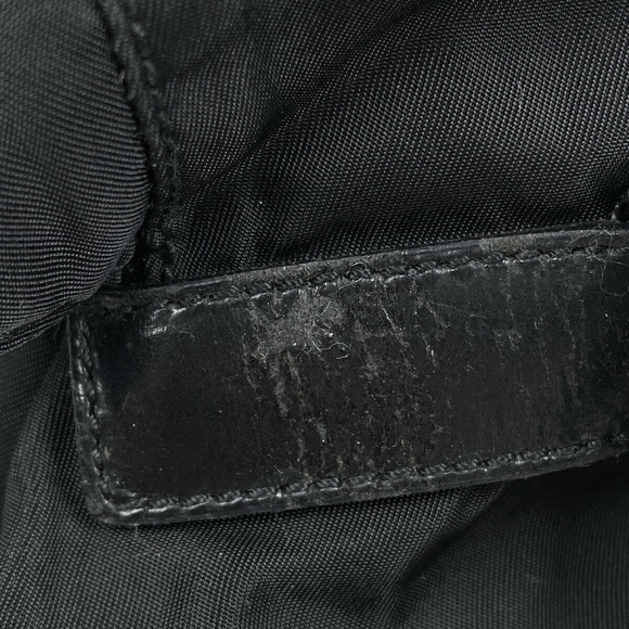 Prada Logo Plate Rucksack Backpack Nylon Nero Black - Picture 3 of 7